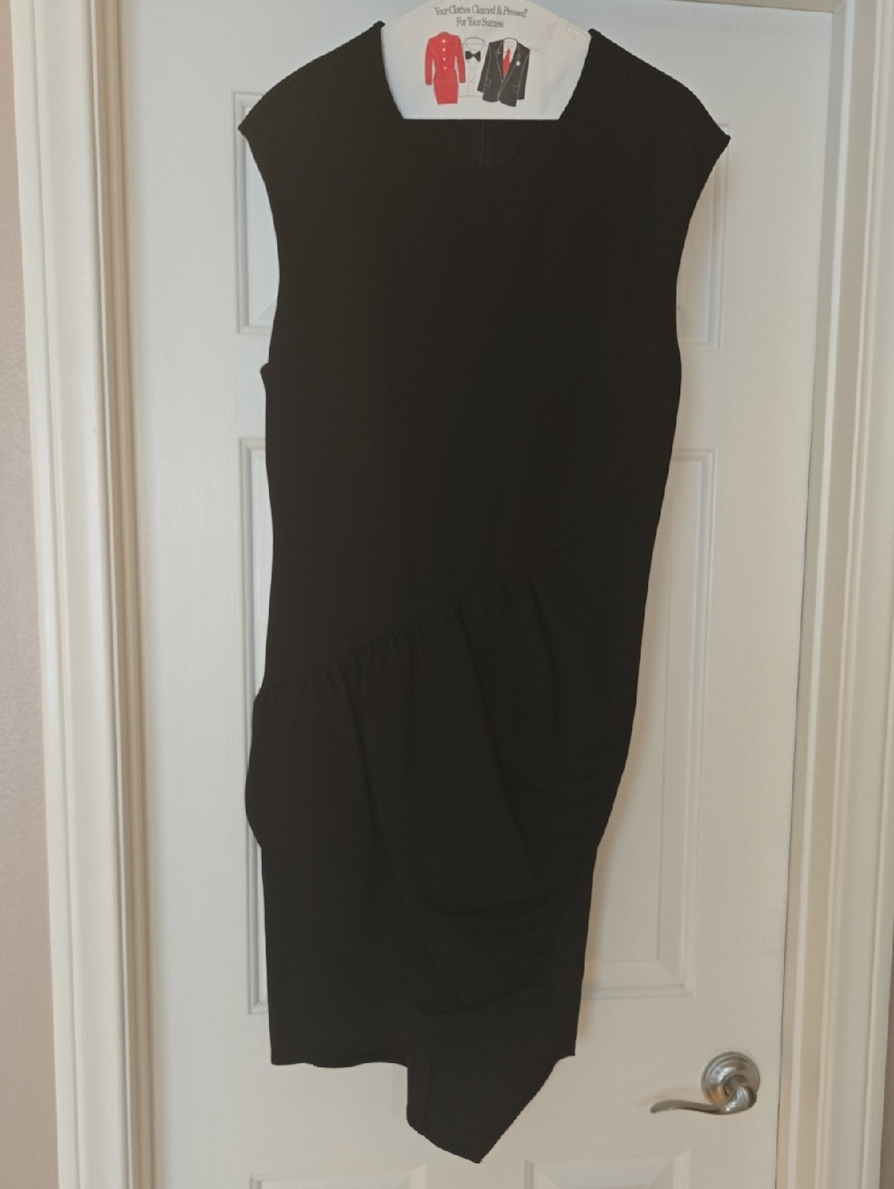 Elizabeth and James Black Asymmetrical Hem Dress